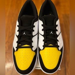 Nike Jordan Nu Retro 1 Low Black/White-Tour Yellow Mens